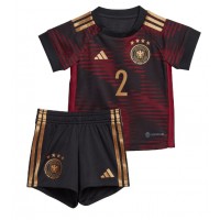Koszulka piłkarska Niemcy Antonio Rudiger #2 Strój wyjazdowy dla dzieci MŚ 2022 tanio Krótki Rękaw (+ Krótkie spodenki)